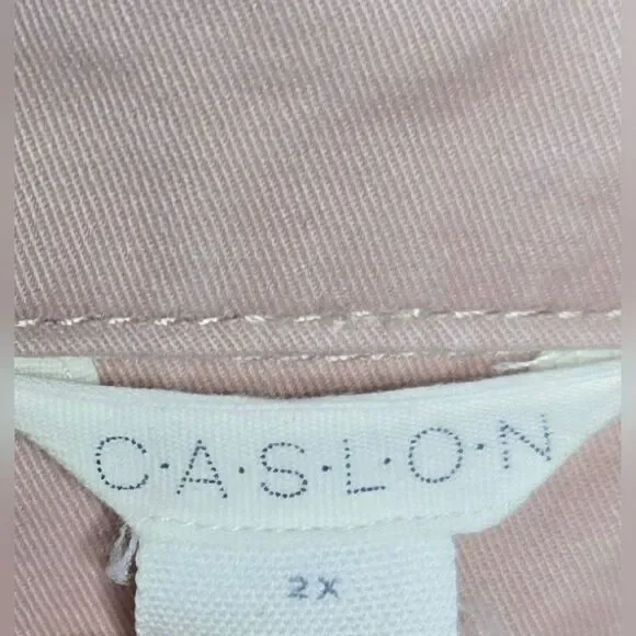Women's Caslon Blush Pink Jacket w/ Raw Edge Hem Size 2X - Picture 5 of 8